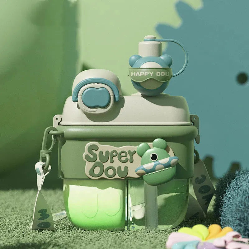 Double Drinking Plastic Cup With Rope Outdoor Portable - Bellarte Enchanté Double Drinking Plastic Cup With Rope Outdoor Portable